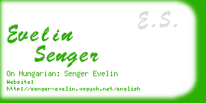 evelin senger business card